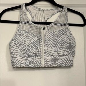 Sam Edelman White and Light Gray Bra Top